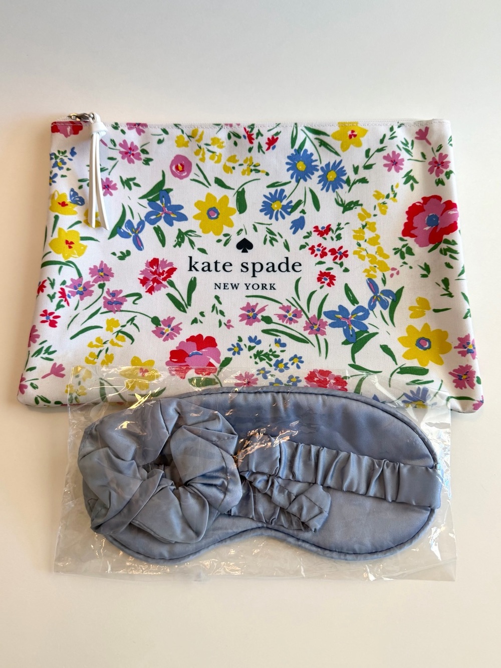 Kate Spade Floral Cosmetic Pouch and Satin Sleep Mask & Scrunchie Set, $95 MSRP